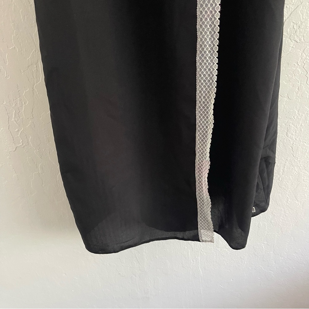 Y2K Calvin Klein Deadstock Black Sheer Slip Dress Mini Women's Size Large NWT - Picture 4 of 11